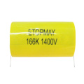 High Voltage Metalized Polypropylene Film Capacitor Cbb20 Axial Type